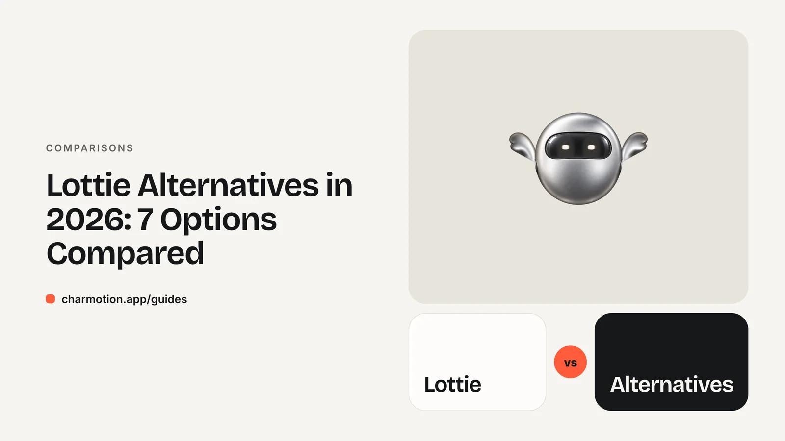 Cover illustration for the comparison guide: Lottie Alternatives in 2026: 7 Options Compared