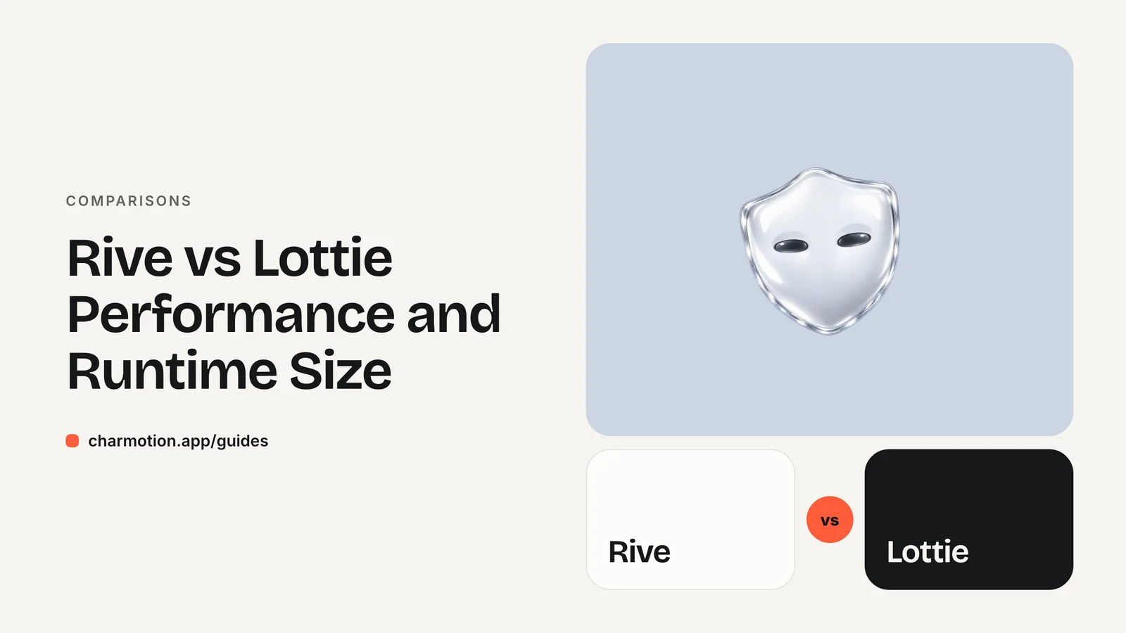 Cover illustration for the comparison guide: Rive vs Lottie Performance and Runtime Size